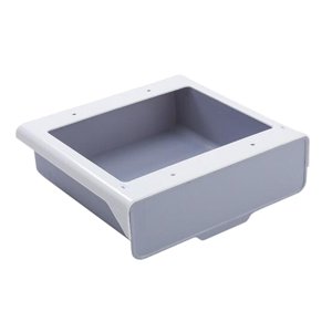 Magideal - Cajón Extraíble Para Debajo Del Pequeña Sala Para Especias Con Cinta Autoadhesiva Gris Blanco L