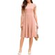 thumbnail image 2 of INSPIRE CHIC Vestido de Mujer con Mangas Cortas Acampanadas Cuello Cuadrado para Negocios Trabajo Línea A Vestidos Plisados 2XL Rosa, 2 of 5