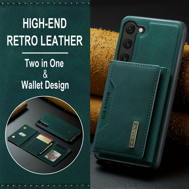 Wallet Case For Samsung Galaxy S23 Ultra / S23 / S23 Plus With Card Holder,Detachable Magnetic Faux Leather Kickstand Case With 8 Card Slots,Shockproof Cover