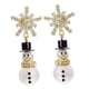 thumbnail image 3 of Pendientes Navideños Para Mujer, Pendientes Colgantes Para Navidad, Boda, Copo De Nieve, 3 of 3