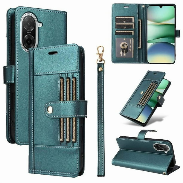 FOXDOCK Funda tipo Cartera para Xiaomi Redmi A5 – Cubierta de Cuero PU con Múltiples Ranuras, Bolsillo para Efectivo y Correa de Muñeca