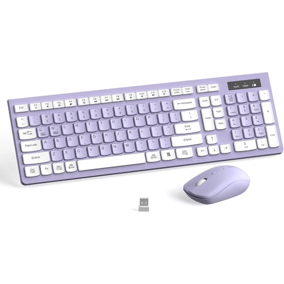 Teclado Mouse Inalámbrico RECCAZR Fullsize Silencioso