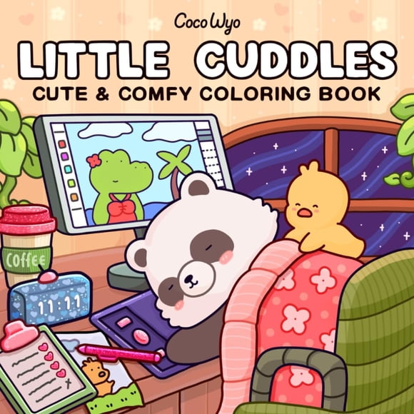 Libro para colorear Coco Wyo Little Cuddles para adultos y adolescentes