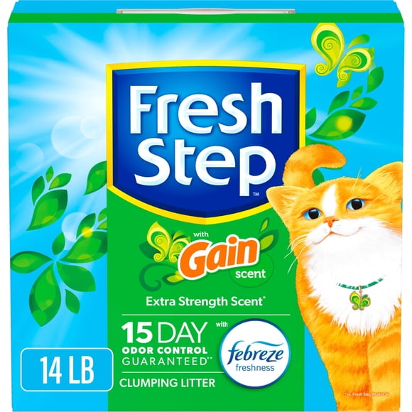 Arena para gatos Fresh Step Clumping con aroma Febreze Gain, 6,35 kg