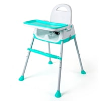 Mundo Online - Silla Comer Bebe Altura Regulable Easy Travel Turquesa