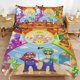 thumbnail image 1 of Super Mario Bed Duvet Cover Microfiber Bedding Sets 3D Printed Lightweight 3 Piece Comforter Sets for Kids Boys Girls, 1 of 5