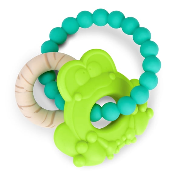 Mordedor Bright Starts Ribbit Ring con Dije de Rana 3M+