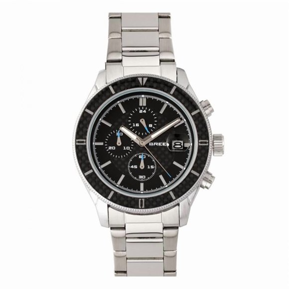 Reloj Breed Maverick Chronograph para hombre con fecha - Plata