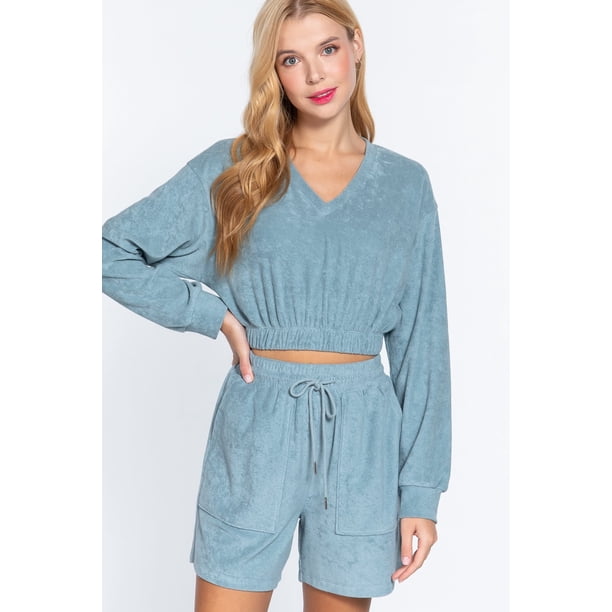 Top de Rizo con Dobladillo Elástico