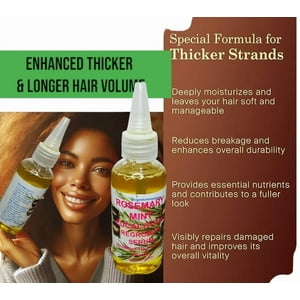 Organic Hair Solution - Rosemary Menta Eucalyptus Cuero Cabelludo Y Aceite De Crecimiento Del Cabello: Para Cabello Más Largo, Más Largo Y Completo 2 Oz