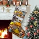 thumbnail image 1 of Bob el Constructor Tema: Calcetines de Navidad, fino lino blanco para colgar en escaleras y chimenea, decoración navideña para el hogar, regalo de Navidad.54cm×38cm, 1 of 5