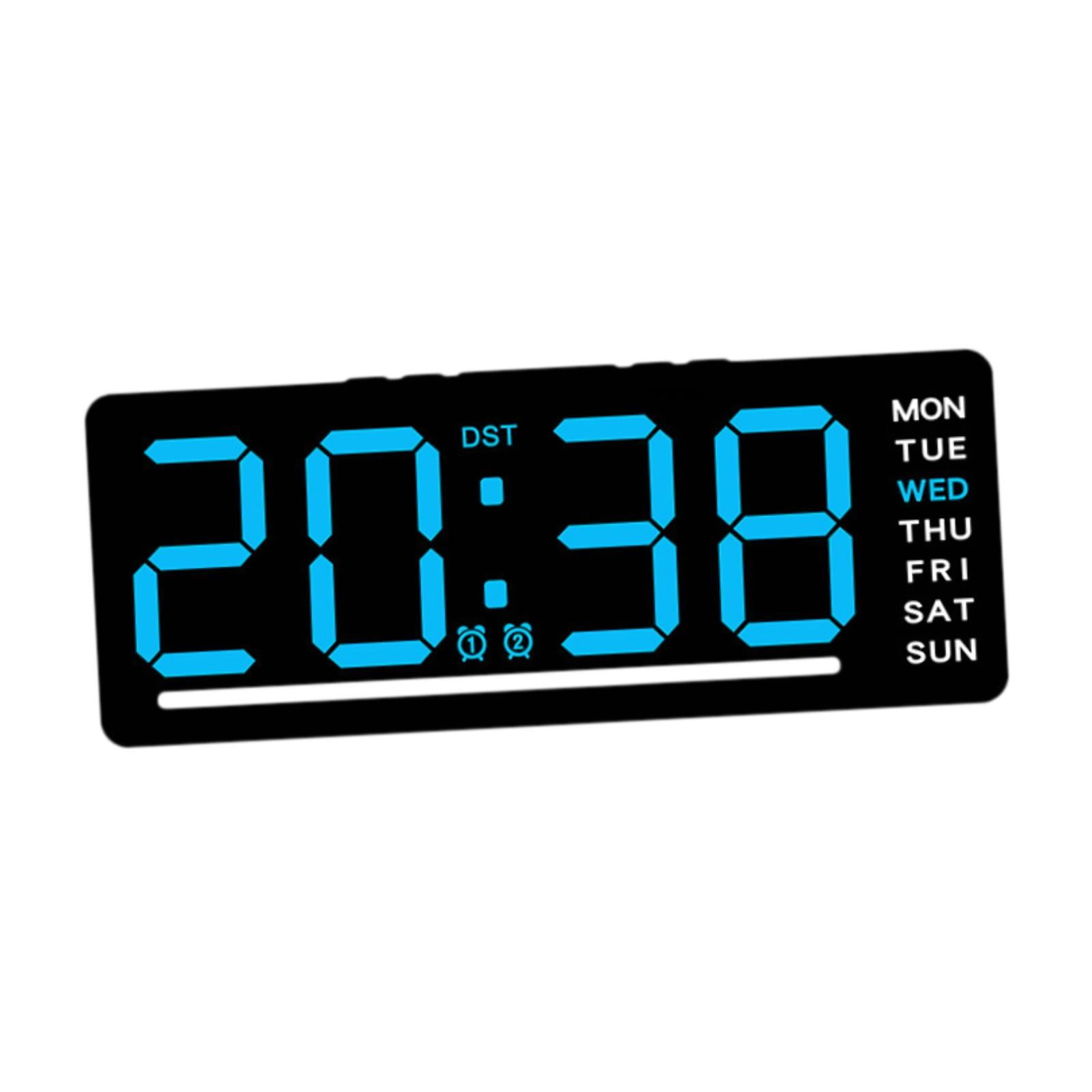 Bothyi - Regalos De Reloj Digital Reloj De Mesa De Pantalla Grande Para La Sala De Estar De Dormitorio Oficina Azul