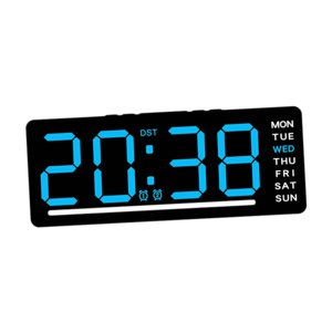 Bothyi - Regalos De Reloj Digital Reloj De Mesa De Pantalla Grande Para La Sala De Estar De Dormitorio Oficina Azul