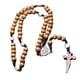 thumbnail image 4 of Collar de cuentas de con crucifijo, rosarios de madera, joyería religiosa para mujeres y hombres ST. Colgante de cruz con medalla de c, 4 of 5