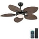 thumbnail image 1 of Ventilador de techo Wiviniya Tropical de 44 pulgadas para interiores y exteriores con luz, 1 of 3