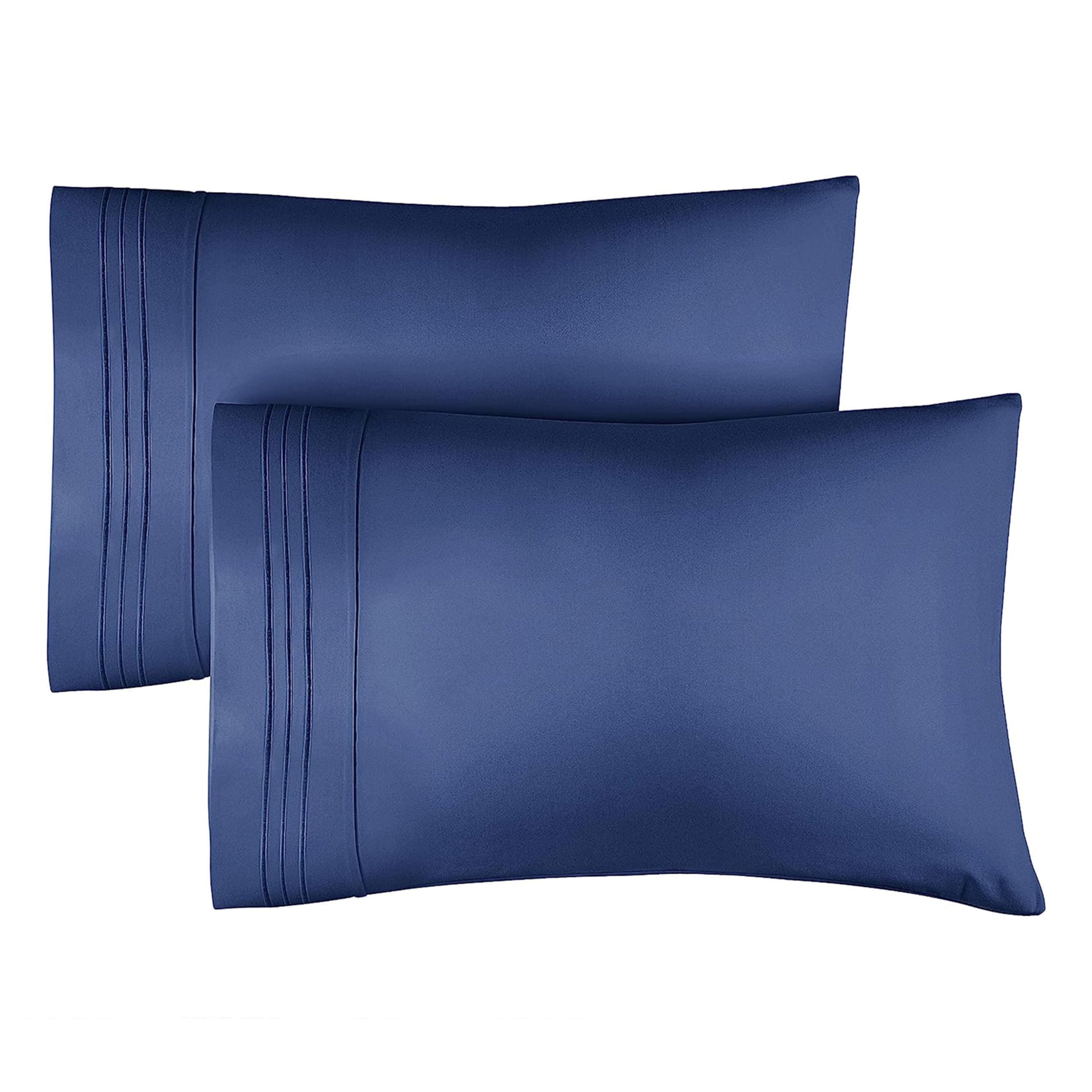Juego De Fundas De Almohada Cgk Unlimited Tamaño Queen, Color Azul Marino (2)