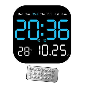 Genérico - Reloj Despertador Digital Reloj De Mesa Configuración De Alarma Dual Para El Hogar Dormitorio Mesita De Noche Azul