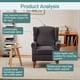 thumbnail image 3 of Coffee Table & Armchair Set,Vintage Luxury Style, a high-back reading chair (Antique Dark Grey) & a solid wood coffee table (Natural Wood) , suitable for living rooms and bedroom relaxation areas, 3 of 3