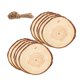 thumbnail image 3 of 10 Piezas De Piezas De Madera Redonda Rebanadas Chuchería Taza De Madera Estera Decoración De La Pared Con Cuerda, 3 of 5
