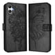 thumbnail image 1 of Funda cartera mariposa para Samsung Galaxy A07 4G con soporte y ranuras para tarjetas Negro, 1 of 5