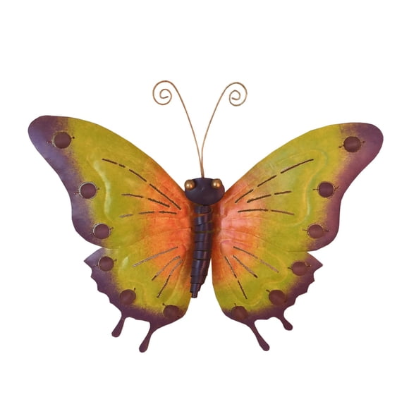 Decoración de pared y jardín, colección D-Art, mariposa de hierro hecha a mano