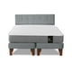 thumbnail image 5 of Cama Europea Zen Best 2 Plazas Colchon Resortes Base Dividida + Respaldo Tela Gris, 5 of 6