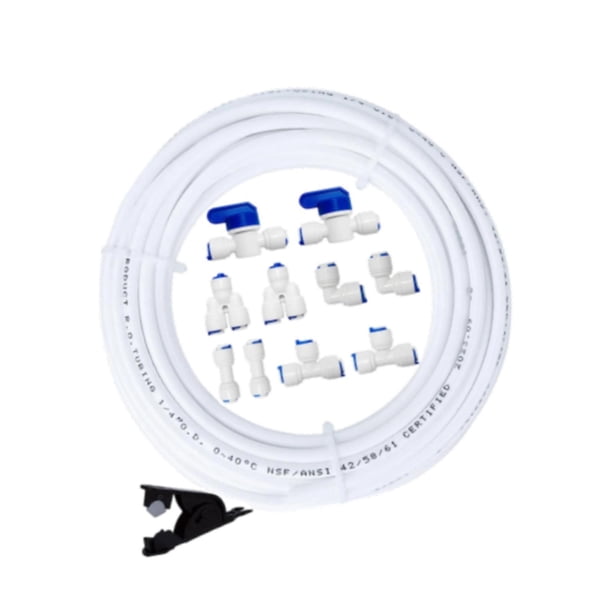 Kit De Línea De Agua Para Refrigerador, Máquina De Hielo, Kit De Conector De Tubo De Agua Portátil De PE