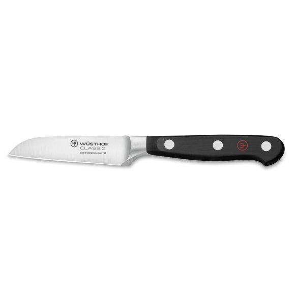 Cuchillo de pelar Wüsthof 8 cm de corte plano negro