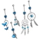 thumbnail image 5 of Rhinestone De 5 Piezas Dreamcatcher Mariposa Hoja Corazón Barriga Ombligo Anillo, 5 of 5
