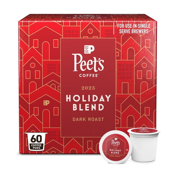 Peet's Coffee Holiday Blend Café de tueste oscuro en cápsulas K-Cup, 60 unidades