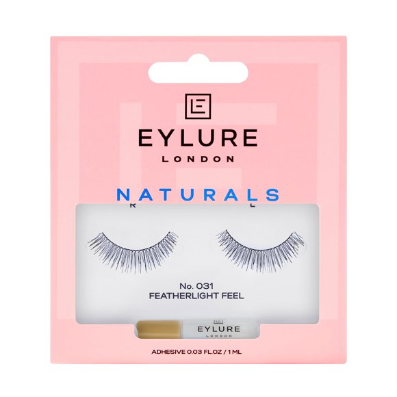 Eyelashes Eylure Naturals No. 031, reutilizables, 1 par con adhesivo