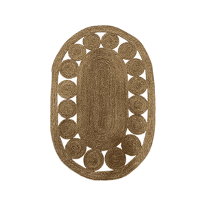 Genérico - Alfombra Redonda Yute 120Cm Diámetro Con Fleco