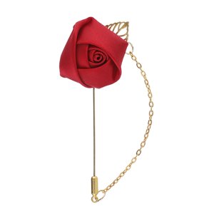 Ioensy - Broche De Flor Pin De Solapa Rosa Floral Boutonniere Para El Mejor Hombre, Mujer, Hombre, Fiesta
