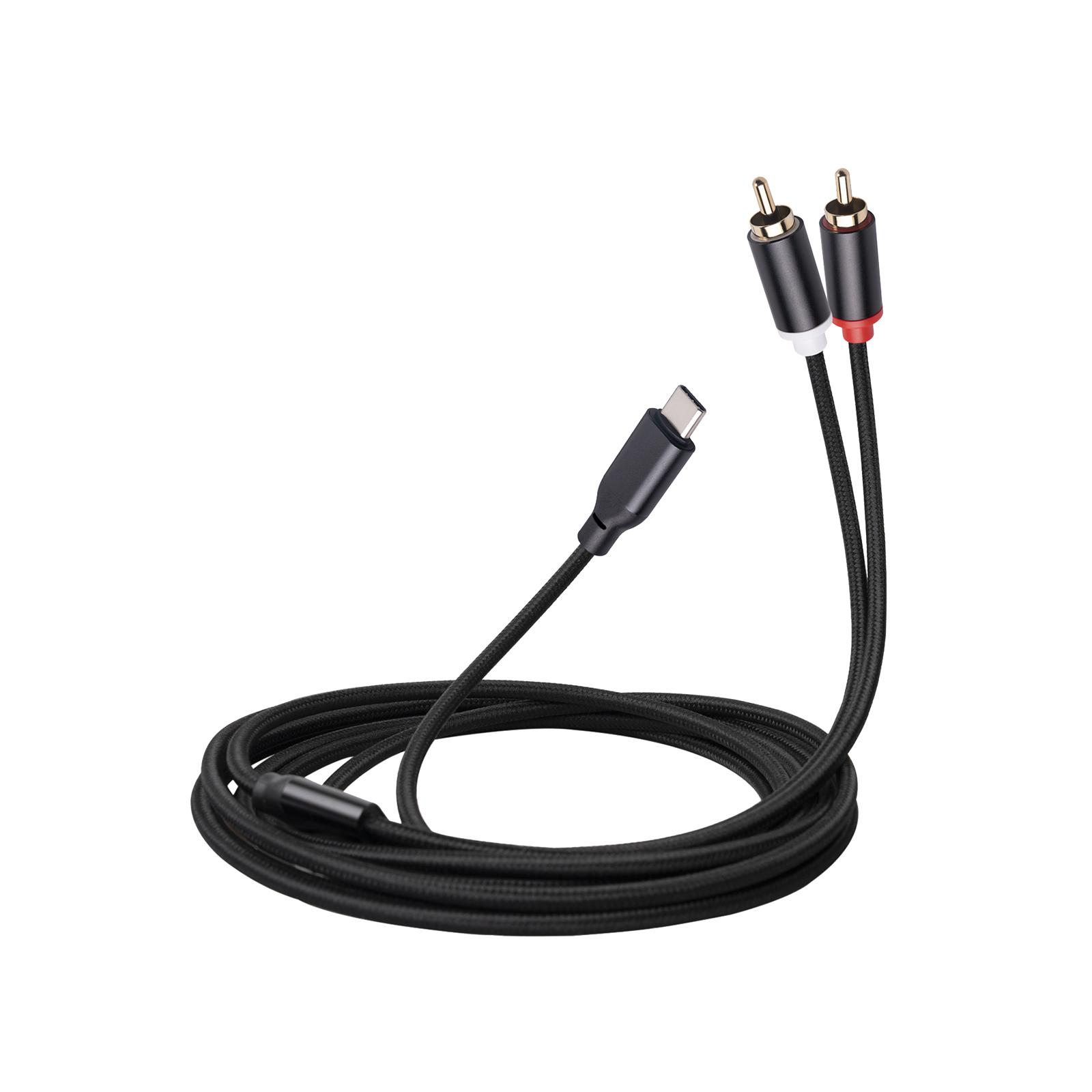 Bothyi - Tipo C A Doble Rca Audio De Alta Compatibilidad Para Mezcladores Teléfonos Amplificadores 2M