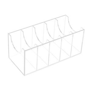 Magideal - Caja Organizadora De Cinturón Con Múltiples Compartimentos Acrílico, Contenedor De Cajón, Soporte De Cinturón Transparente Para Maquillaje, Pajarita C 5 Compartimentos