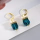 thumbnail image 5 of Shiny Zircon Stone Hoop Drop Earrings 925 Silver Plated Party Holiday Decor For Women Girls Gift 1Pair, 5 of 5