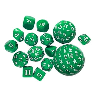 Genérico - 15 Uds Juguetes De Entretenimiento Juego De Dados Para Juegos De Mesa De Rol Favores De Fiesta Verde