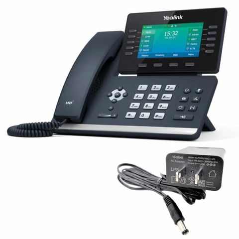 Ip Phone Market - Teléfono Ip Yealink T54W Con 16 Cuentas Voip Con Adaptadores De Corriente
