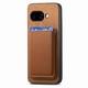 thumbnail image 3 of Funda de Cuero Magnética con Tarjetero para Samsung Galaxy S25 Edge Cubierta Delgada Marrón, 3 of 5