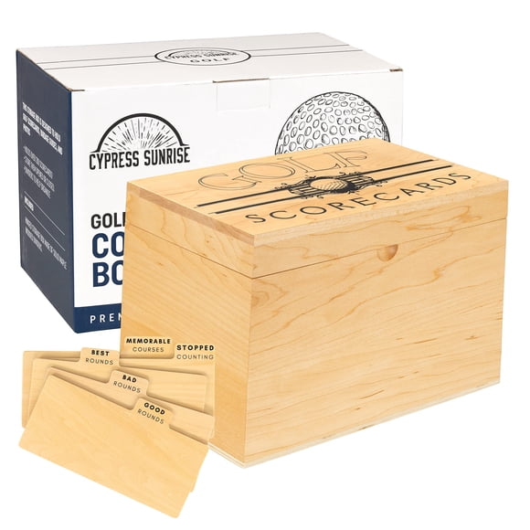 Caja organizadora para tarjetas de puntuación de golf Cypress Sunrise