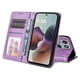 thumbnail image 5 of Funda tipo cartera FOXDOCK para Motorola Moto G56 , diseño girasol en relieve, cuero PU, cierre magnético, soporte y tarjetero, 5 of 5