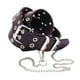 thumbnail image 1 of Cinturón Punk Para Mujer Con Doble Ojal De Cuero Para Pantalones Vaqueros Correa De Cintura Café Con Cadena., 1 of 3