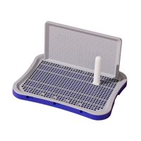 Magideal - Inodoro Para Perros, Orinal De Entrenamiento Para Cachorros Con Pared Protectora, Extraíble Después De Derrames, Cuencos Para Perros Para Apartamentos Azul Pequeño