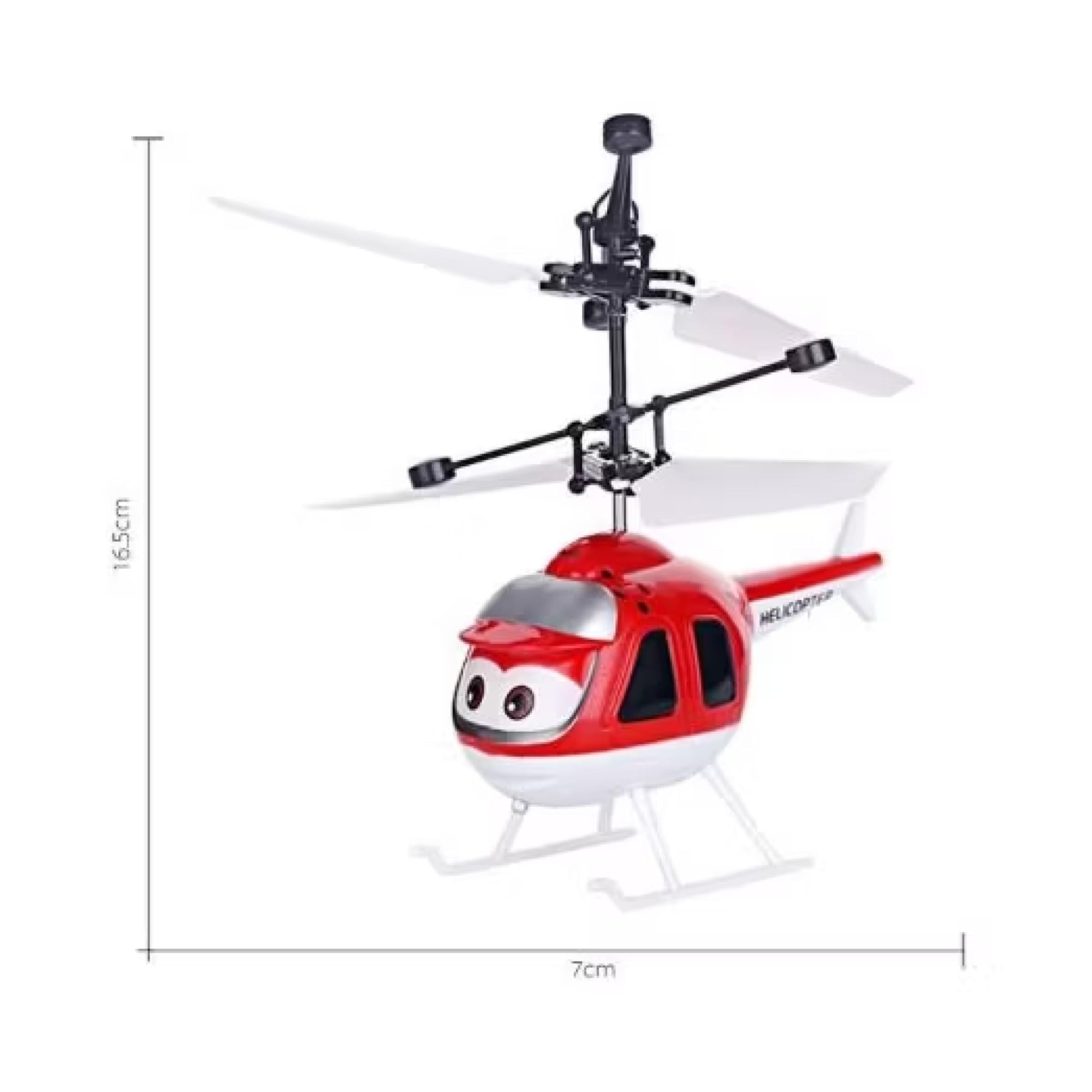 Total Click - Juguete Helicoptero Volador A Control Remoto Rojo