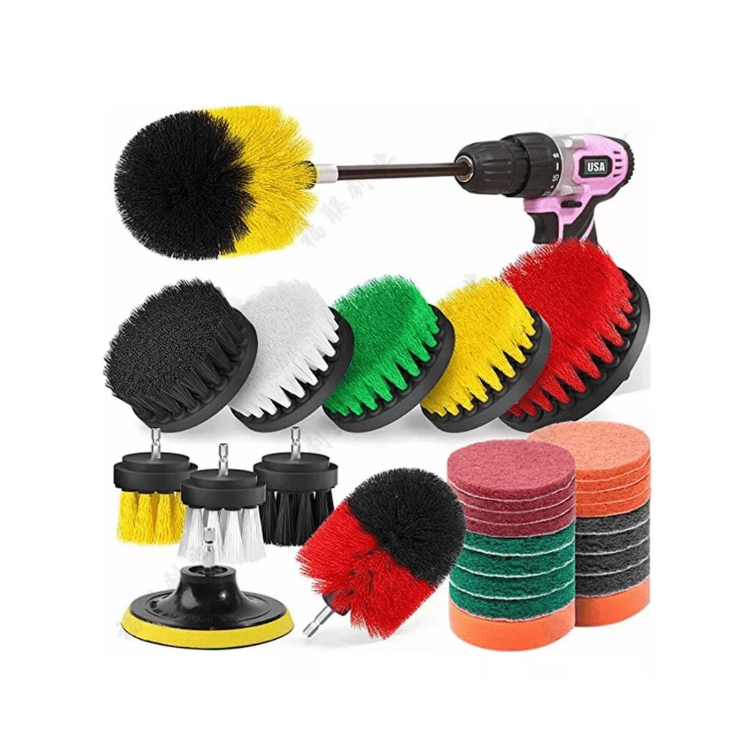 Importclick - Set 30 Piezas Cepillos Para Taladro Eléctrico Limpieza Multioso