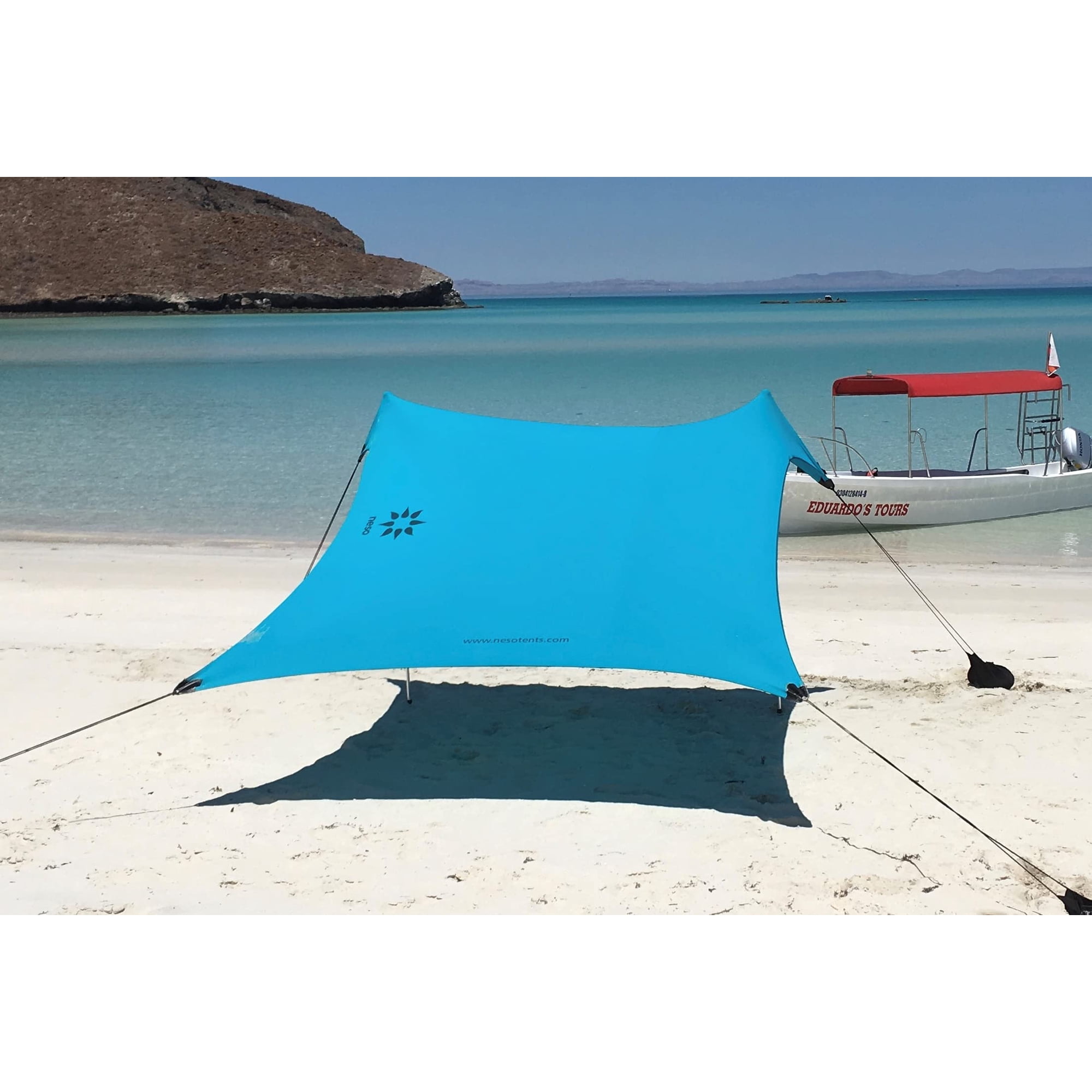 Sombrilla Portátil Con Toldo Para Tienda De Campaña Neso Tents, 7 X 7 Pies, Color Verde Azulado