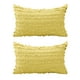 thumbnail image 1 of Funda de almohada de 2 piezas con ribete bohemio, de algodón y lino, para sofá, estilo rústico, para sala de estar, 30 x 50 cm, 1 of 5