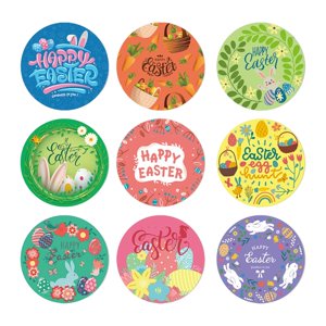 Magideal - 90X Pegatinas De Feliz Pascua Surtidas Etiquetas De Bolsas De Regalos Papel Temático De Pascua Pegatinas Decorativas De Regalo De Pascua Para Bolsas S Estilo B