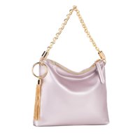 Bolso De Hombro De Mujer Mkf Collection - Brigitte, Vegan Leather, Versatile Handbag, Color Metallic Lilac