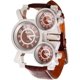 thumbnail image 1 of 3 Sub-esferas Cuarzo Hombres Militar Ejército Reloj Deportivo de Pulsera Correa de Cuero Marrón Oscuro/negro Puntero Luminoso Reloj Deportivo Reloj Militar Reloj Mecánico para Hombre, 1 of 6